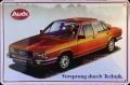 Blechschild 3D-AUDI 100 CD-VORSPRUNG ROT