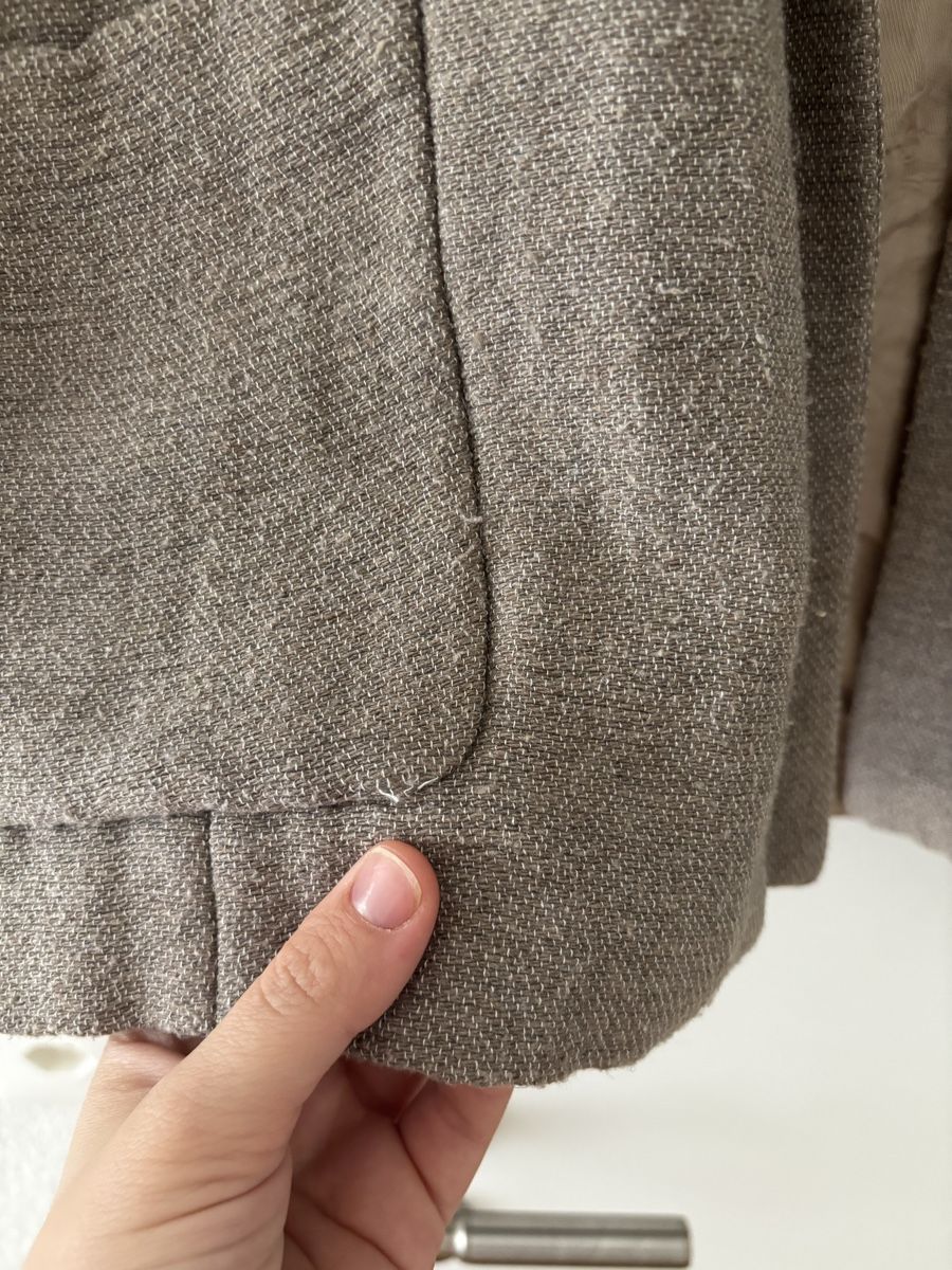Zara Giacche: Leinen Blazer, Damen, Grösse M, Braun meliert – Usato da Basel venduto da Pepiteki 2
