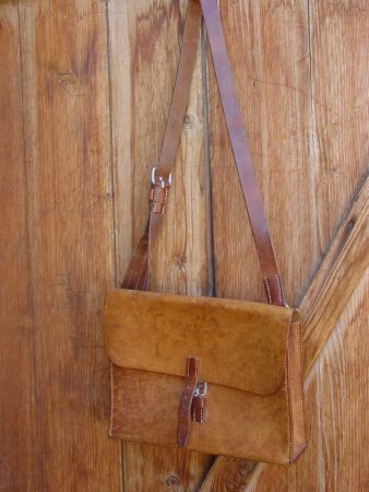 Ledertasche / Kurier Tasche Militär sehr gross 1966