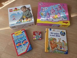 Kinderset ab 3J: Duplo, Puzzle, Memory, Erkenn-Karten, Buch