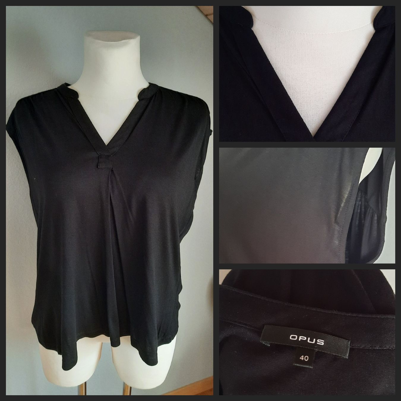 Opus Camicette: ***OPUS*** Blusenshirt schwarz Gr 40 – Usato da Wädenswil venduto da H2H_Secondhandshop