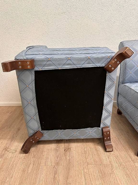 Stühle: Vintage Paar Ecksessel Hellblau – Gebraucht aus Obernau von Arche_Noah_Brocki 6