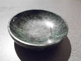 Aschenbecher Serpentin, grün Ton