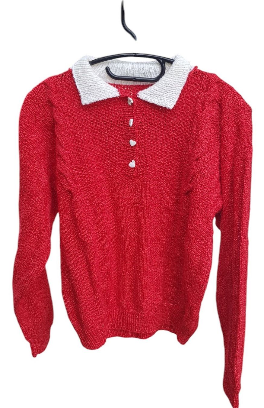 Pullover & Sweatshirts: Pullover rot Garn Handarbeit – Gebraucht aus Mörschwil von wunderkiste44