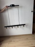 Deckenleuchte schwarz + 4 Glühbirne
