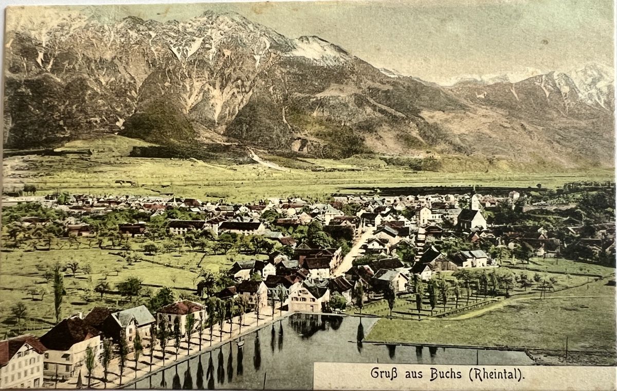 Cartoline postali: AK Gruss von Buchs SG Rheintal ca. 1904 – Usato da Muotathal venduto da OttoK01