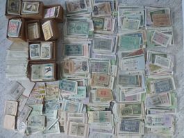 ++ Sammlung von über 5000 Stück Banknoten/Gutscheine/Notgeld