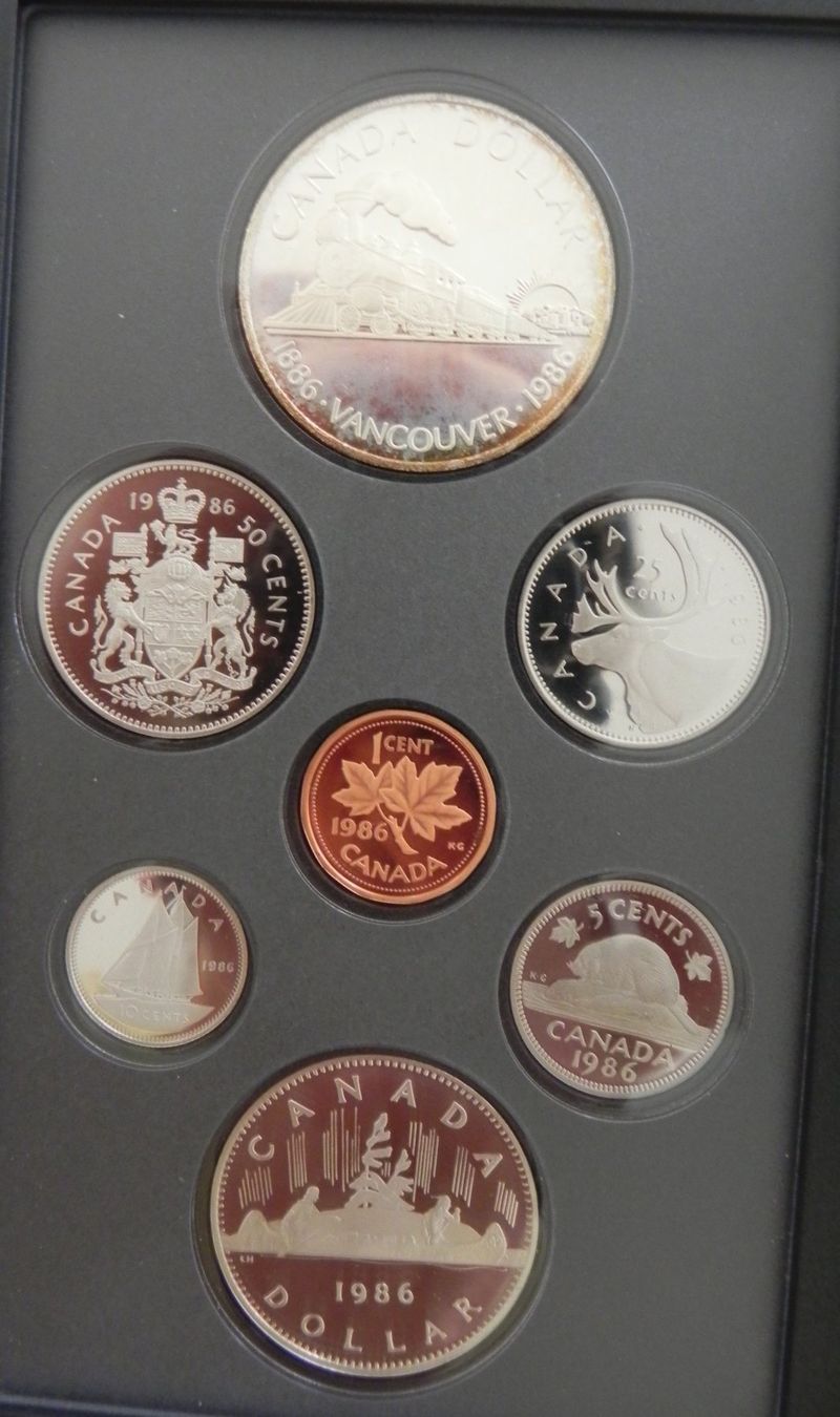 Toutes les monnaies: Original Münzenset - Mintset- Canada 1986 Proof - PP – Neuf avec emballage d'origine à Biel/Bienne par Gogolozi 3