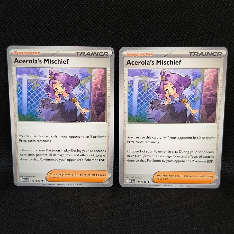 Pokémon Carte collezionabili: 2 x Acerola's Mischief - Mega Evolution - 113/132 - EN – Usato da Ballwil venduto da Lutadorx