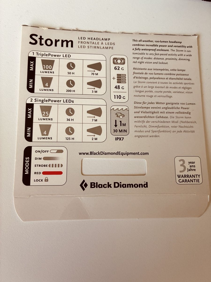 Black Diamond Lampen: Black Diamond Stirnlampe – Gebraucht aus Gümligen von kathrynne 1
