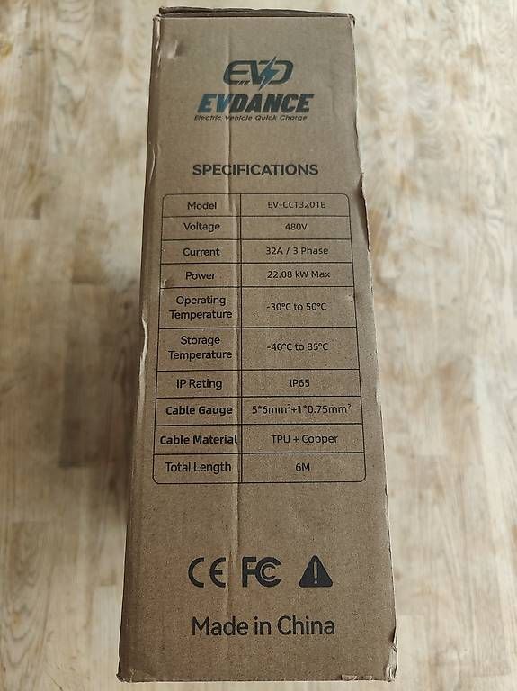 Cavi: EVDANCE Type 2 Ladekabel 22 kW / 32 A  6 m – Nuovo e nell'imballaggio originale da Montlingen venduto da Rippy 1