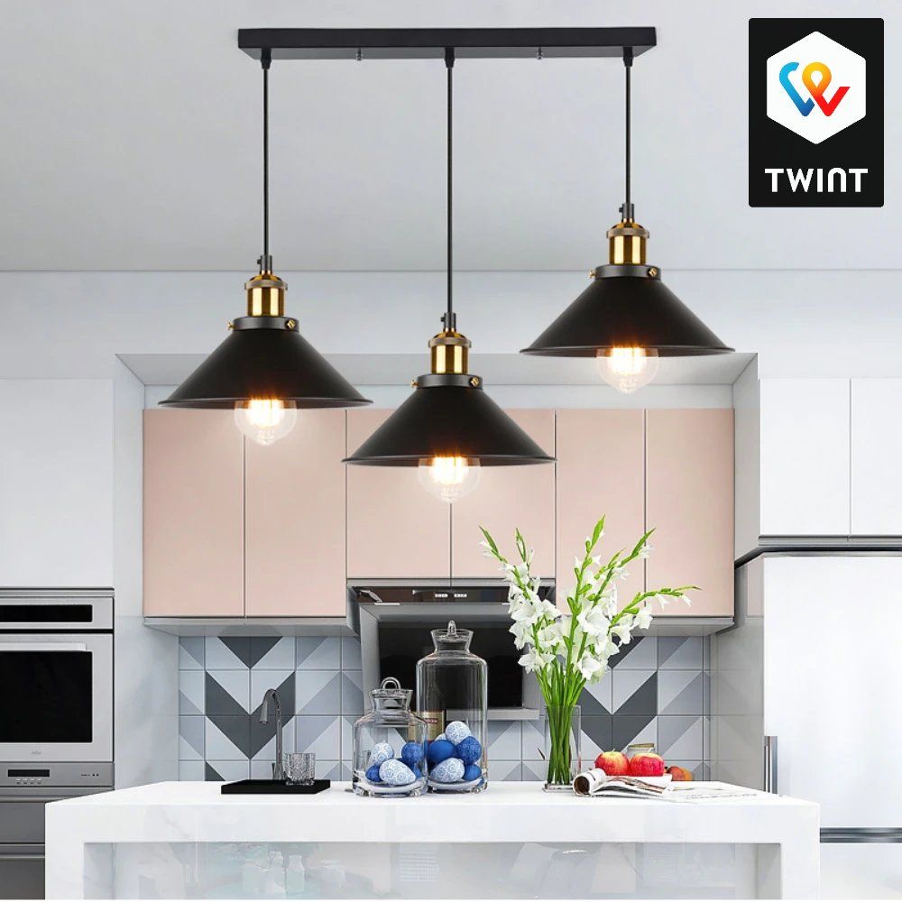 Lampadari & plafoniere: Lustre vintage industriel noir – Nuovo e nell'imballaggio originale da Saignelégier venduto da onekeystore