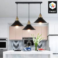 Lustre vintage industriel noir