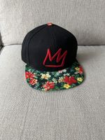 Black Mammoth Snapback Cap with Floral Visor