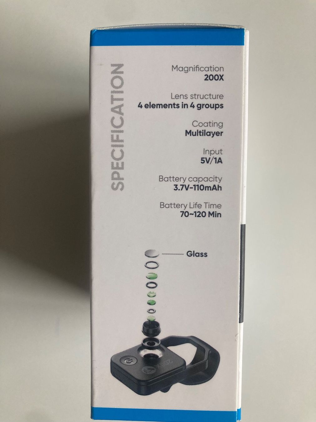 Microscopi: 200X Phone Mini Pocket Microscope, Zoom Mobile Phone Extern – Usato da Kaltbrunn venduto da Damar 2