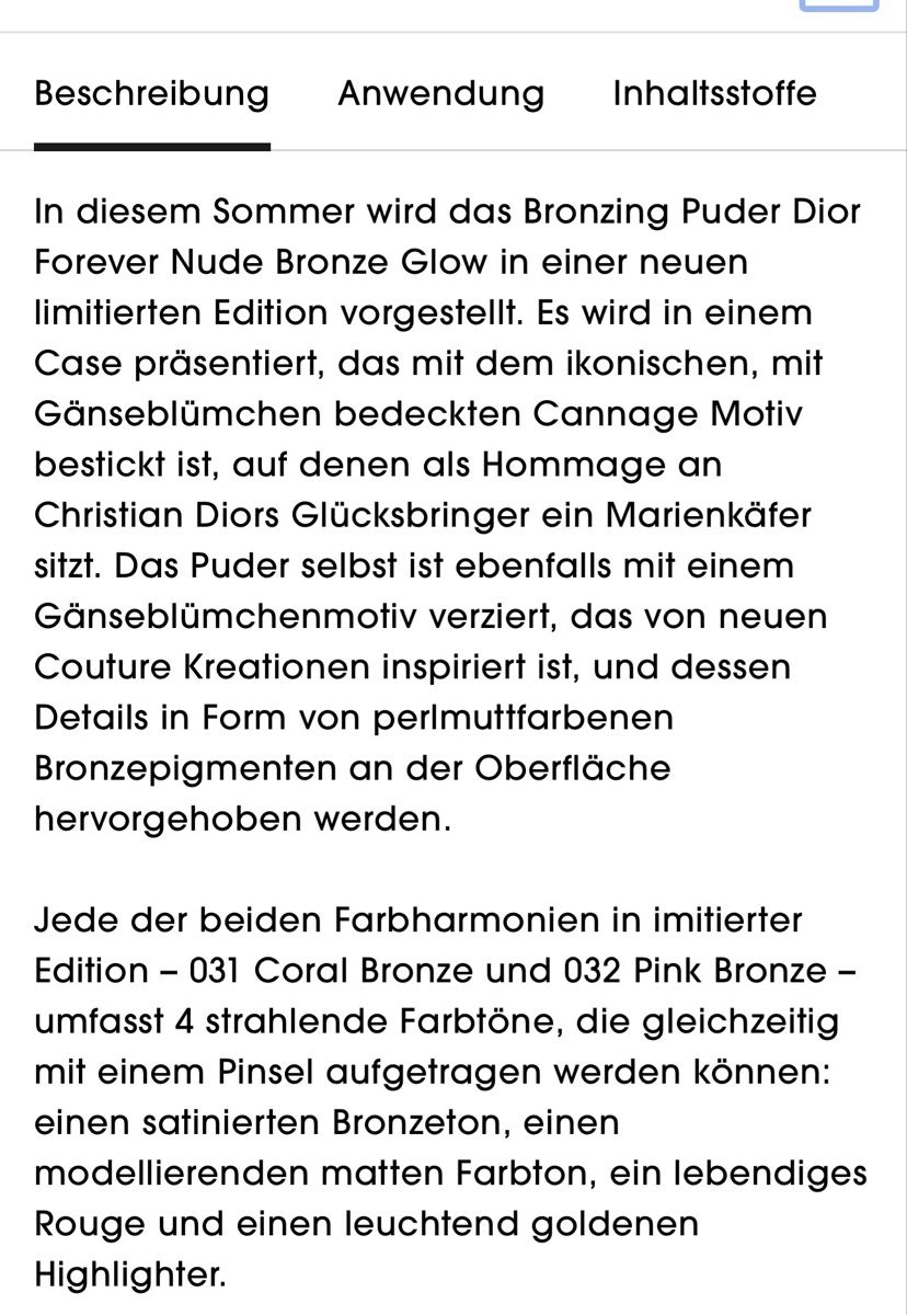Dior Make-up: DIOR Forever Nude Bronze  limited edition – Usato da Baden venduto da Tiffany6878 9