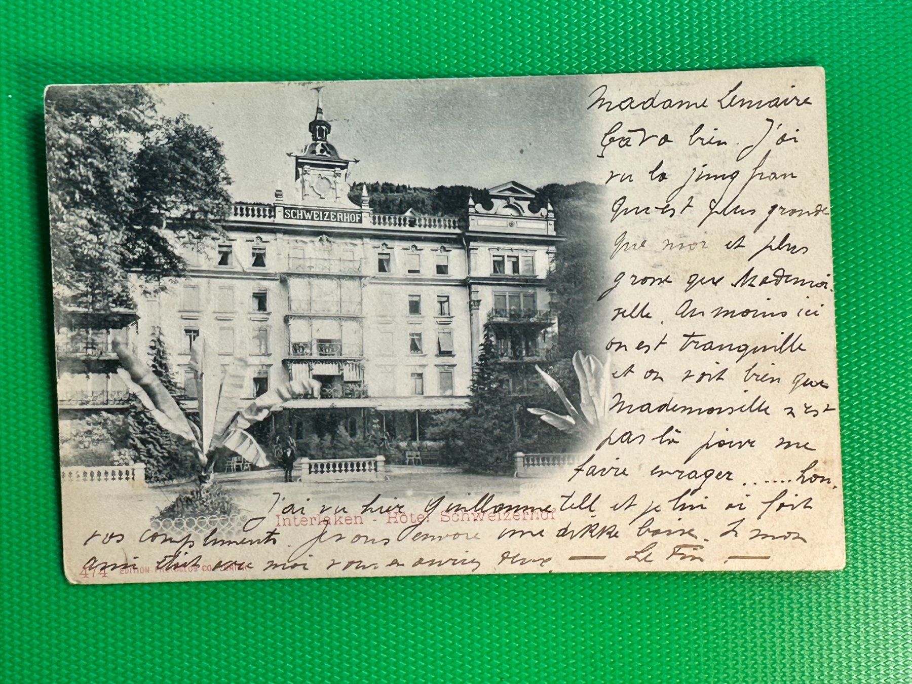 Cartes postales: Interlaken - Hotel Schweizerhof – D'occasion à Steg VS par _vinci_