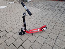 HUDORA Big Wheel 180 Tretroller – klappbar – Rot/Silber