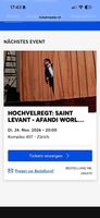 X2 Tickets concert Saint Levant Zurich November 24th