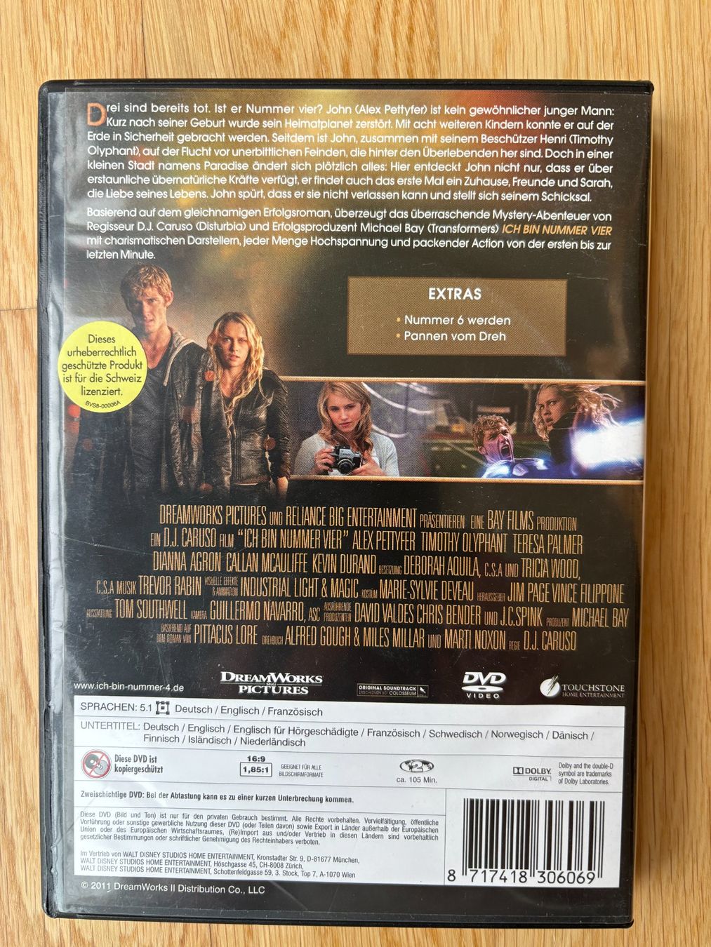 Tous les DVDs: Ich bin Nummer Vier DVD – D'occasion à Riehen par martinaaebersold 1