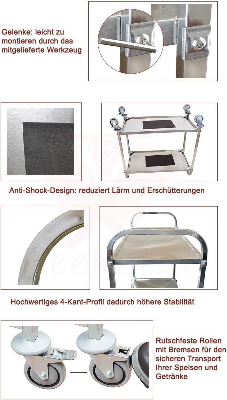 Altro per Gastronomia & Hotel: Beeketal BSW-3a Edelstahl Servierwagen – Nuovo e nell'imballaggio originale da Bottighofen venduto da zaap 2