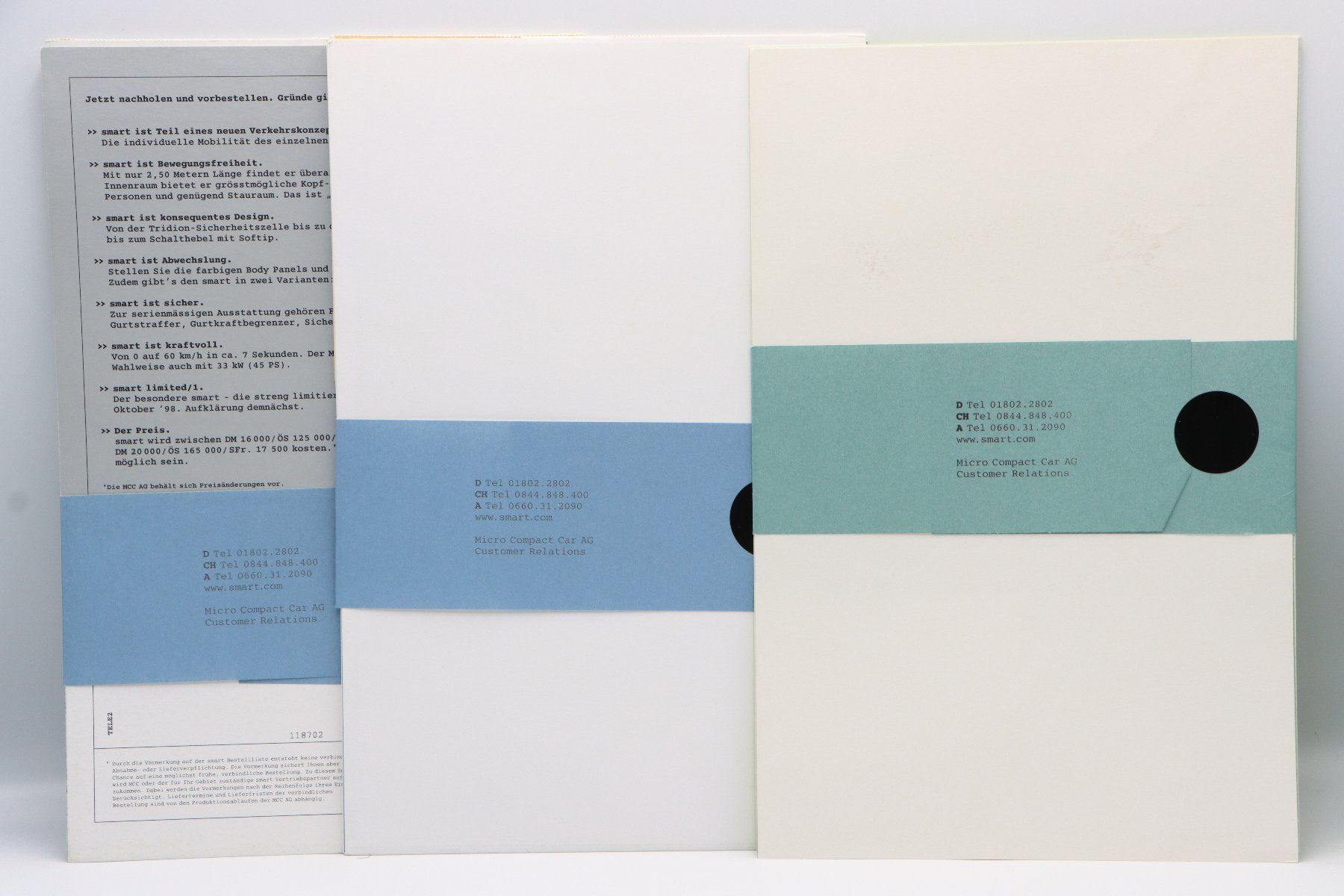 Documenti: Smart Reduce to the max Prospekt Lot 1998 – Usato da Bühl b.Aarberg venduto da Collectorpassions 1