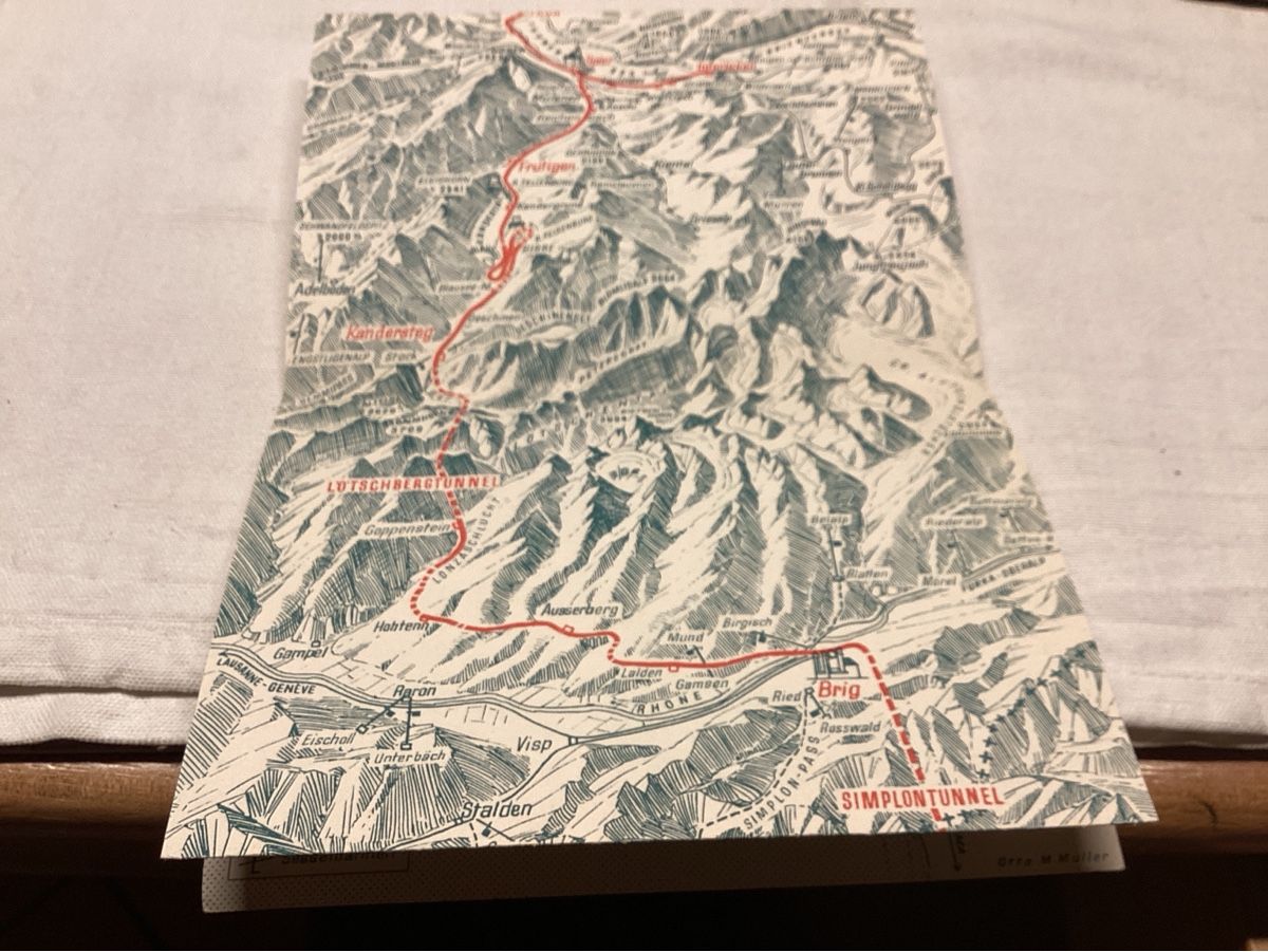 Cartoline postali: Bern Lötchberg Simplon DEPLIANT intéressant 6 p.recto- verso – Usato da Luc (Ayent) venduto da Rebouille 5