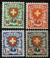 1933/34, 163z-166z**, Serie geriffelt postfrisch (15282)