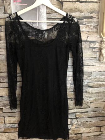Kleid schwarz mit Spitze Gr. S