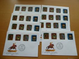 8 Stück FDC mit Vollstempel