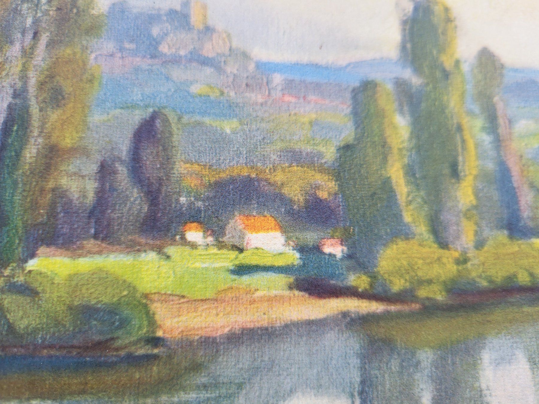Dipinti: Gemälde Landschaft mit Flusslauf, gerahmt! – Usato da Wolfenschiessen venduto da daniwo 3