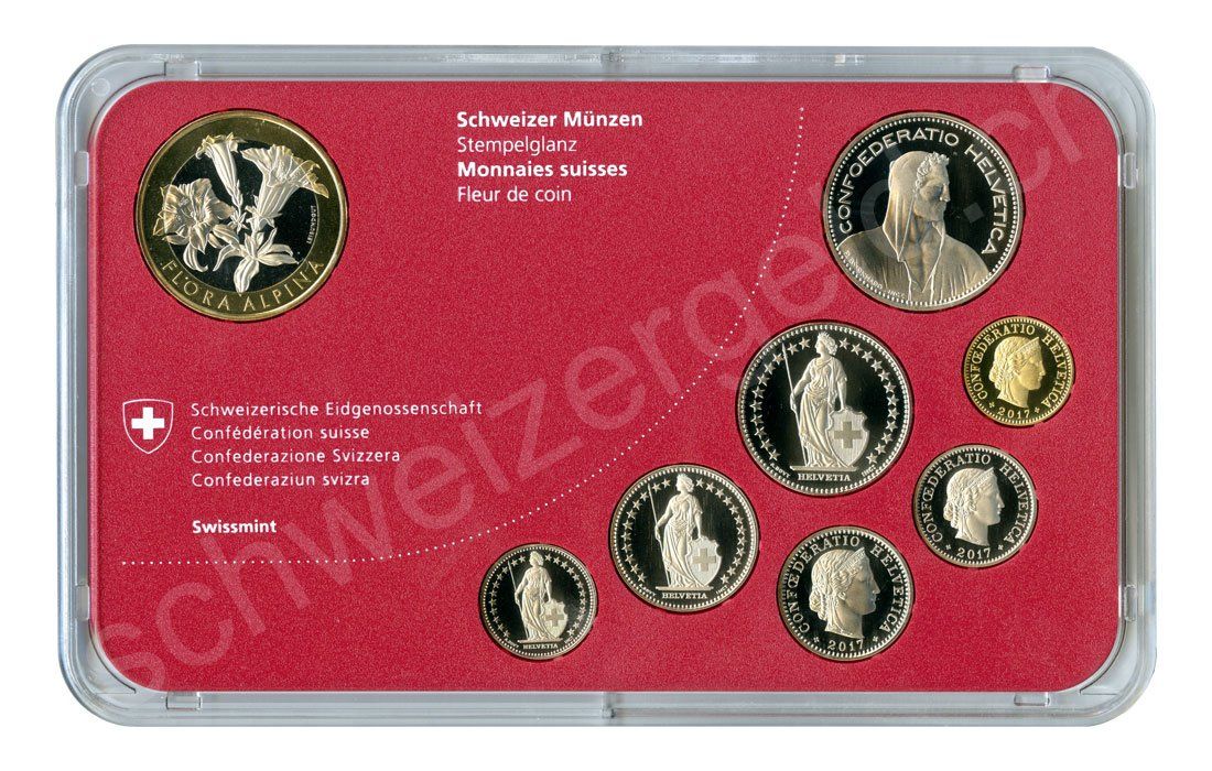Tutti le monete: SET de monnaie suisse de 2017 non circulé FDC – Nuovo e nell'imballaggio originale da Fribourg venduto da Kiki020 1