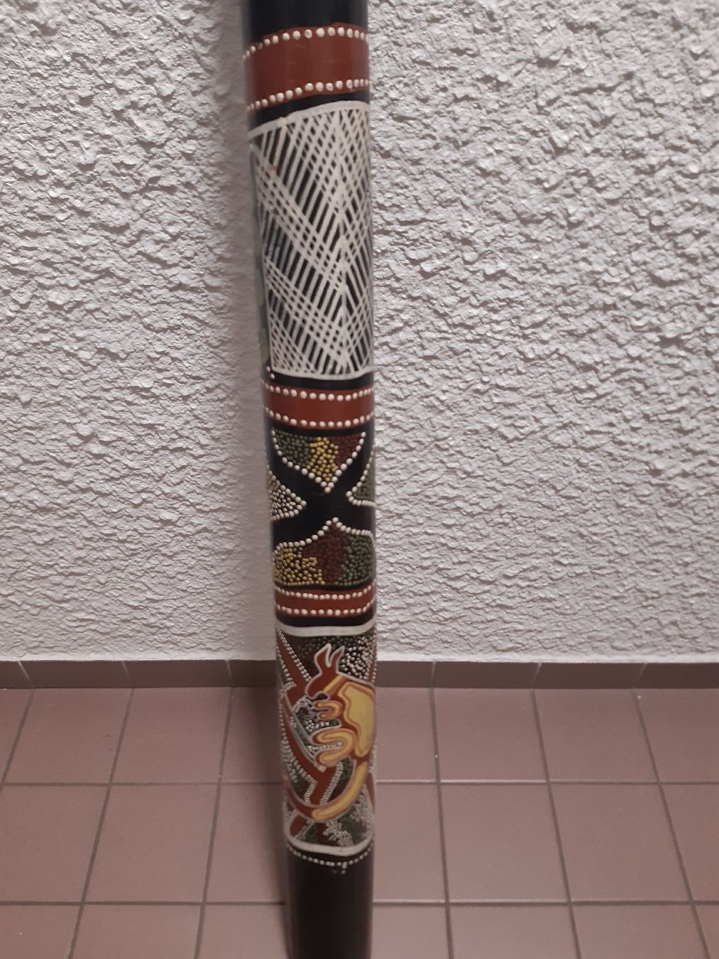 Strumenti musicali: BEAU DIDGERIDOO très décoré. H.:1,20m – Nuovo (secondo la descrizione) da Genève venduto da dieudedieu 1