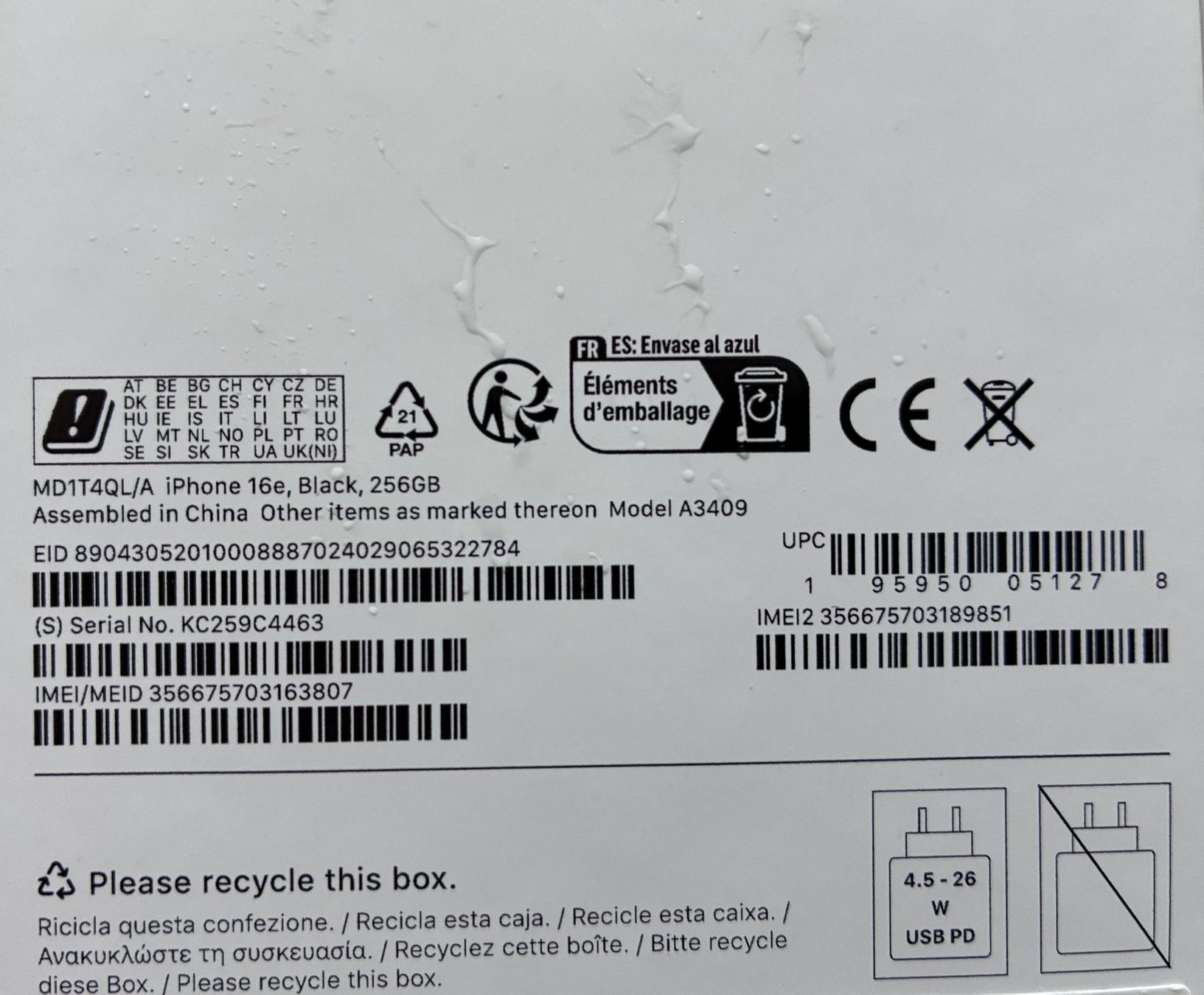Apple Portables: Apple iPhone 16 E Schwarz - 256 GB – D'occasion à Thun par Pebless 3