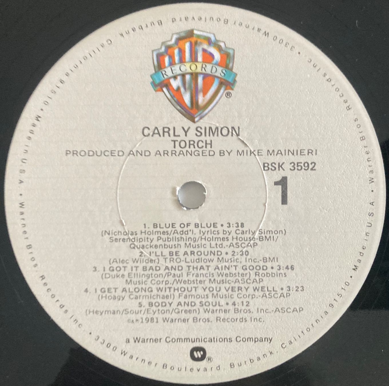 Dischi in vinile: CARLY SIMON - TORCH – Usato da Poliez-Pittet venduto da Newtown-Records 3