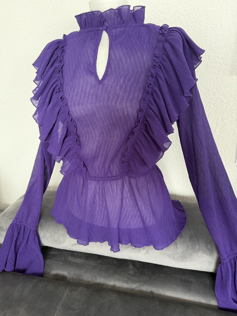 Camicette: Bluse chiffon lila S. Neu – Nuovo (secondo la descrizione) da Däniken SO venduto da NBdesign