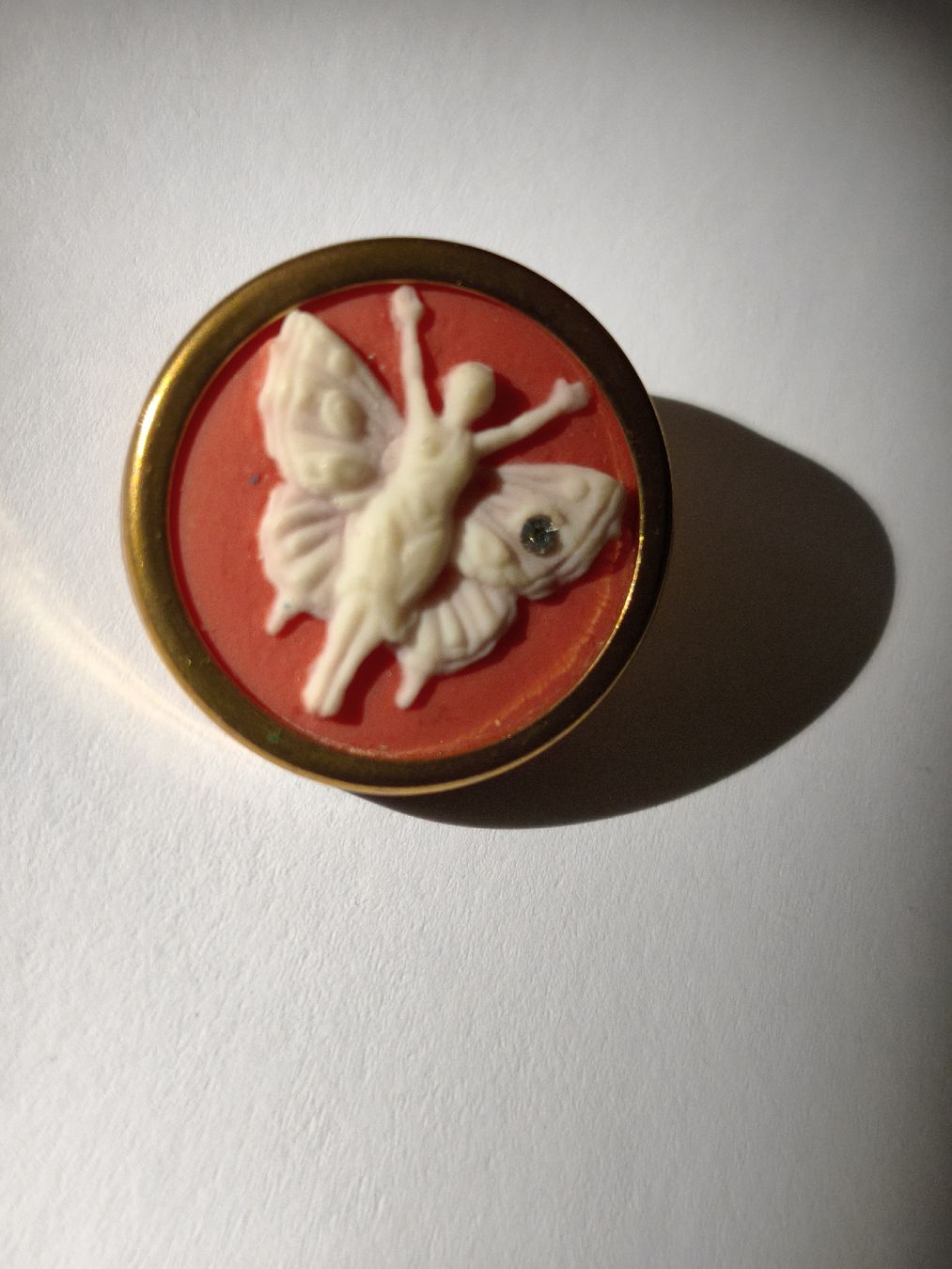 Spille & Fermagli: Wunderschöne Vintage Brosche Cameo Schmetterling, Unique – Usato da St. Gallen venduto da GIULESGG 2