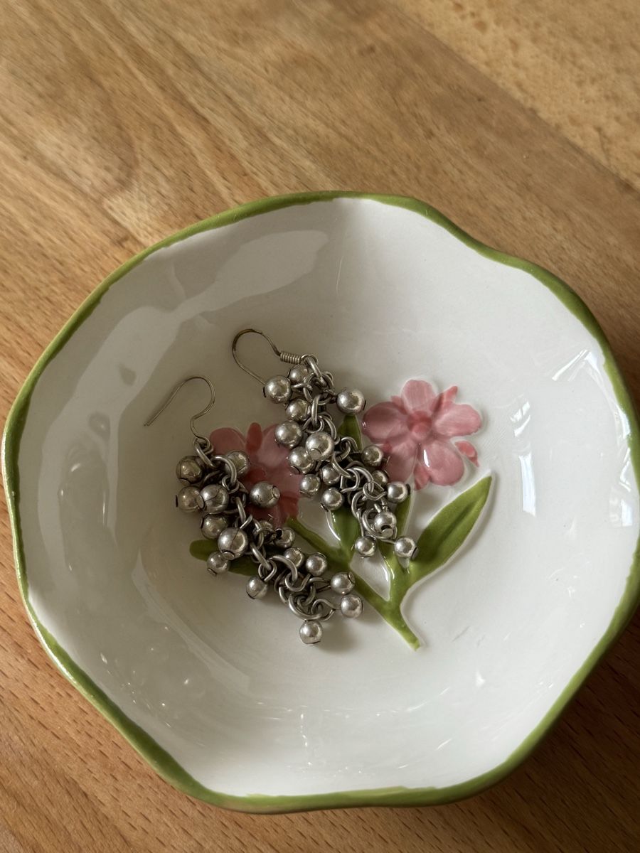 Orecchini pendenti & Orecchini a lobo: Unique Silver Ball Dangle Earrings -Perfect Summer Accessory – Usato da Zürich venduto da olalinda 2