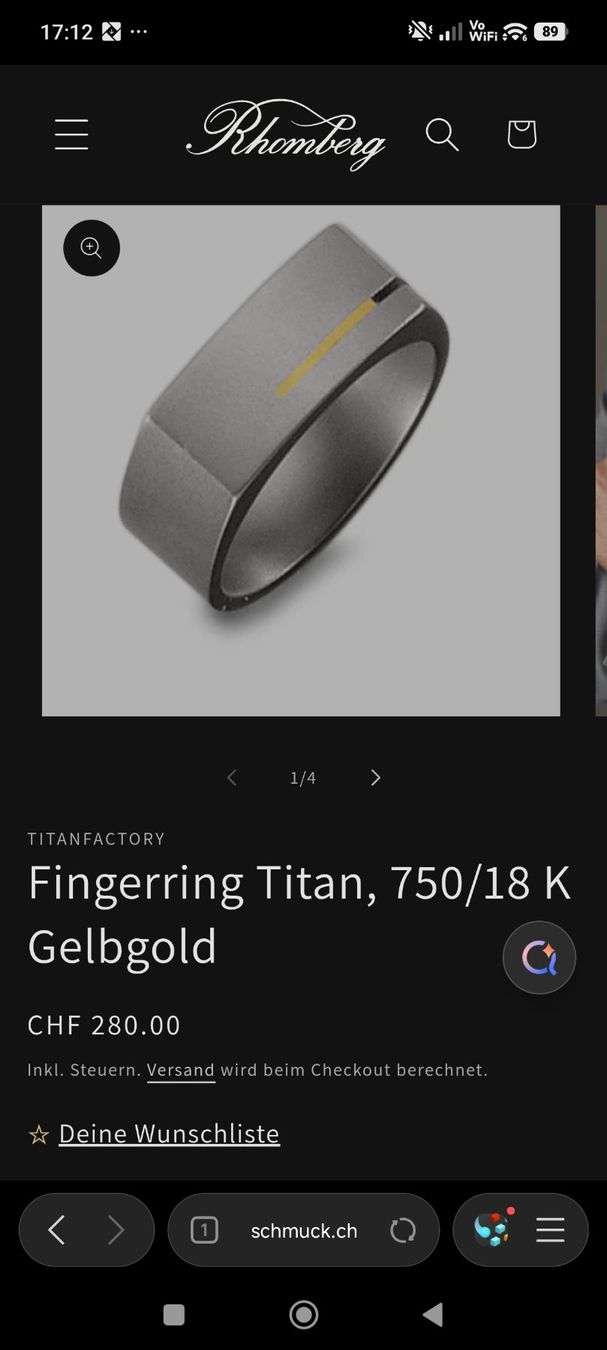 Anelli: Ring Titan-Gelbgold, Gr. 64 – Usato da Wimmis venduto da P4tEkP87 2
