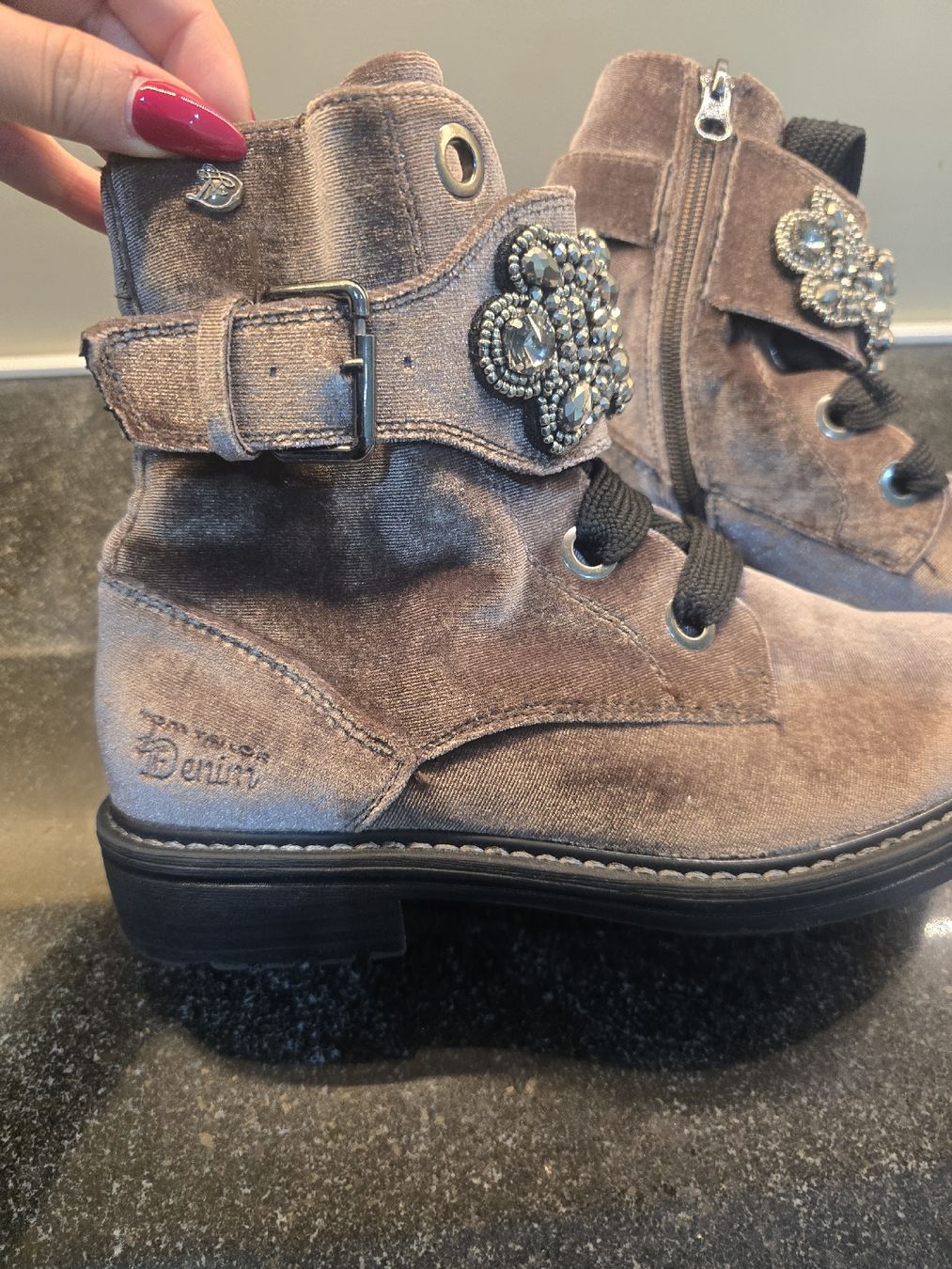 Tom Tailor Damenschuhe: Tom Tailor Denim Boots in altrosa - Grösse 37 – Neu (gemäss Beschreibung) aus Hägglingen von Raff_Ella 2