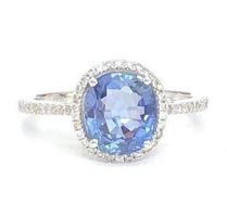 Cocktailring: Blauer Saphir 1.96ct., Diamanten, CHF 2.880,-