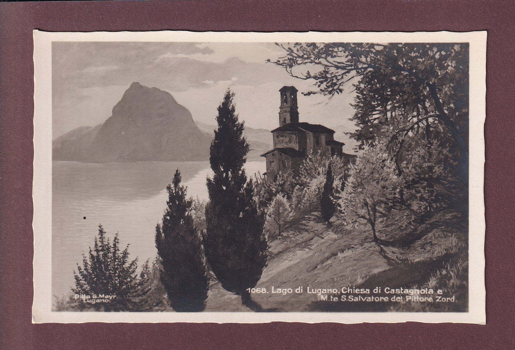 Cartoline postali: Chiesa di CASTAGNOLA – Usato da Pully venduto da nicecards