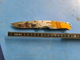 schönes edles Messer Holzgriff brau