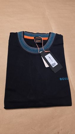 Neu BOSS T-Shirt Grösse G Navy Regular Fit 