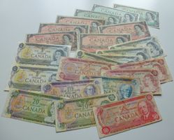 Sammlung ++ 22 alte Banknoten aus Kanada ab 1954