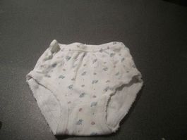 Unterhose Grösse 92, weiss/Blümchen