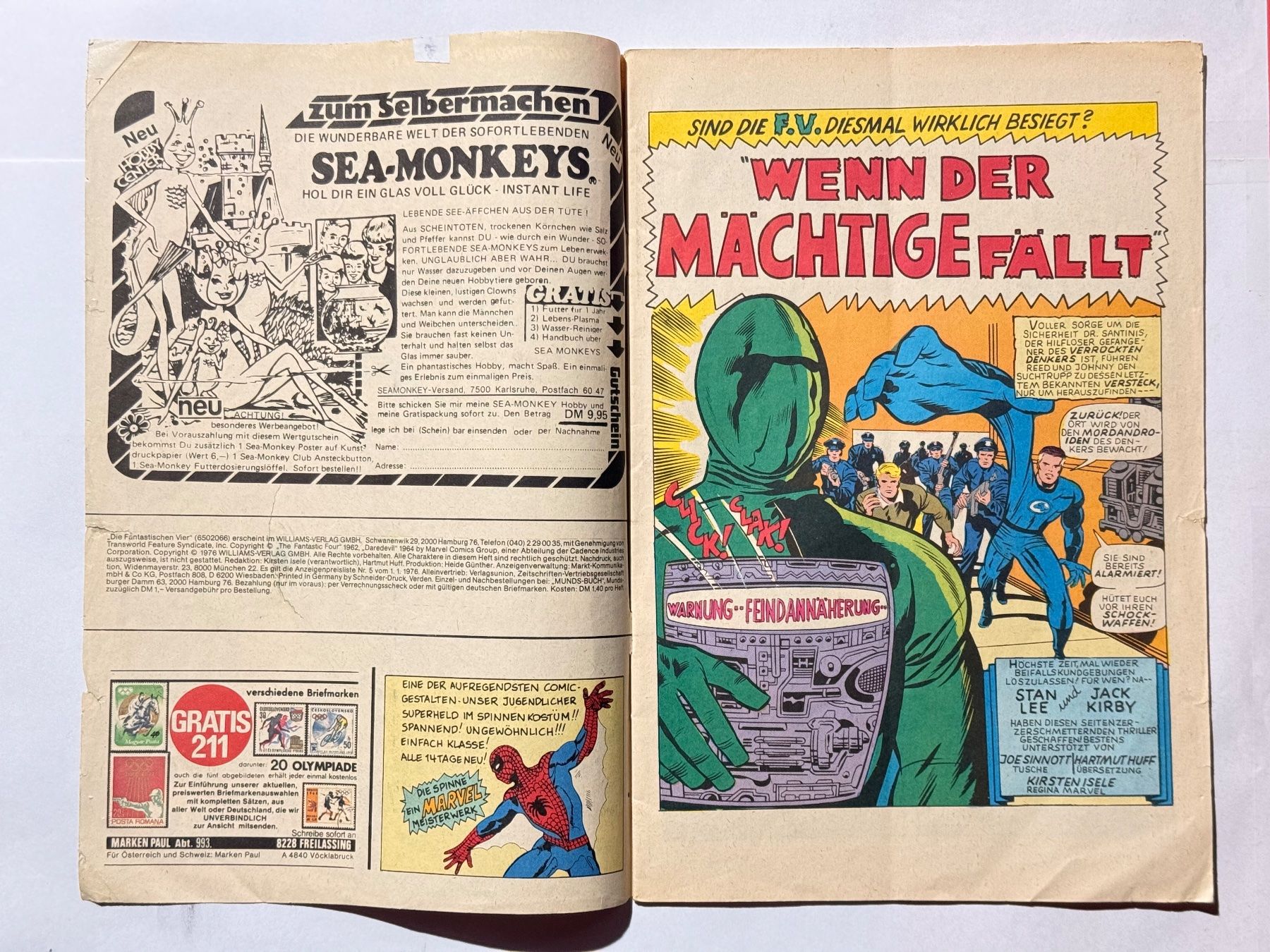 Fumetti: Die Fantastischen Vier Nr. 66 - Marvel Williams! – Usato da Zuerich venduto da SonderArt-Wertgut 4