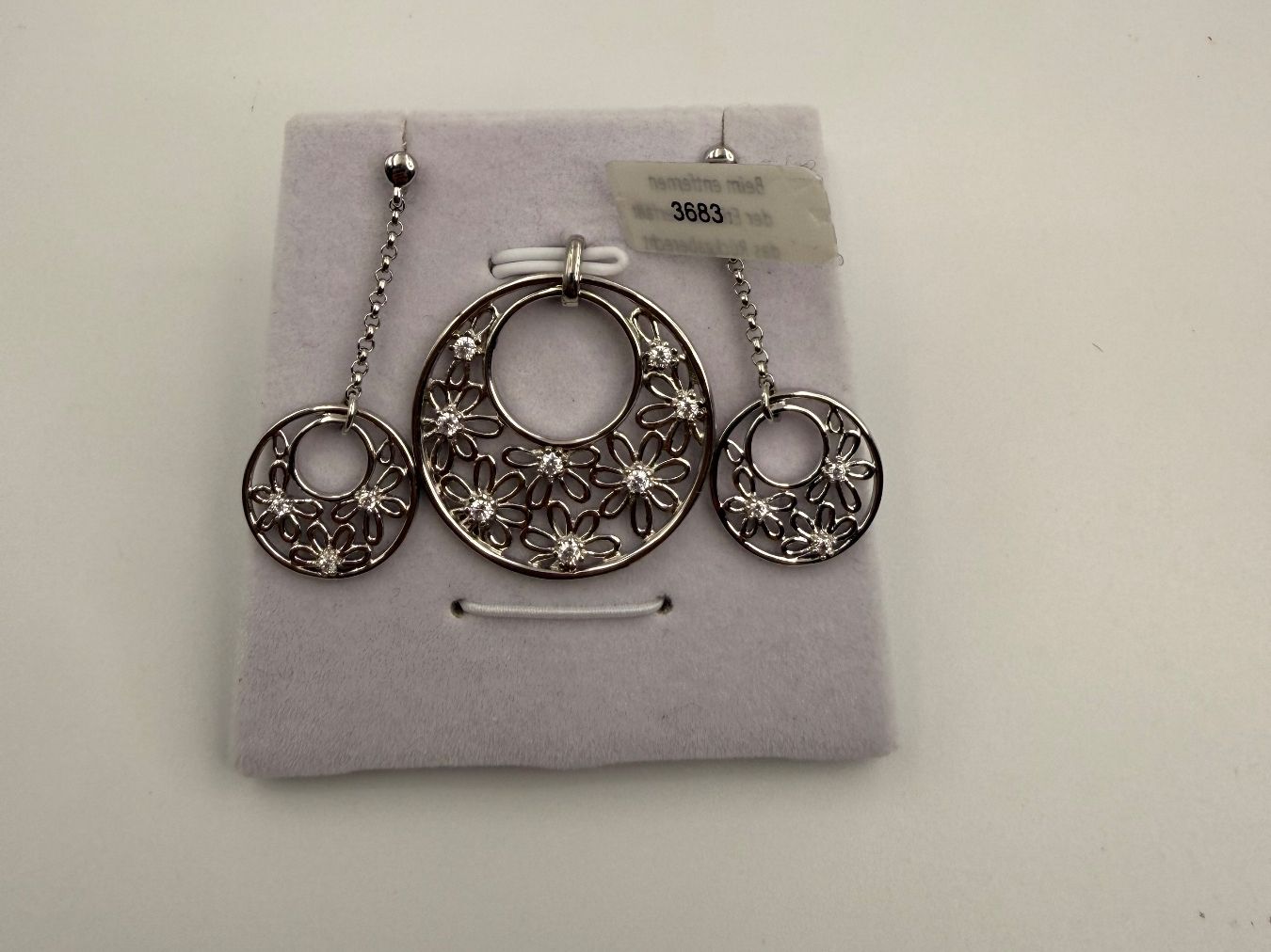 Ciondoli: Blumen Set Silber 925 Zirkonia – Nuovo e nell'imballaggio originale da Zug venduto da gold.schmuck