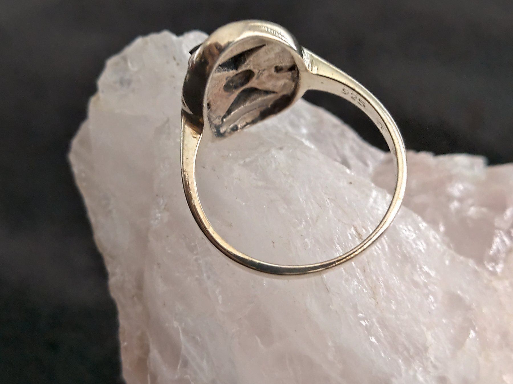 Anelli: Ring Silber 925 mit schwarzem Stein – Usato da Istighofen venduto da Ringparadies 1