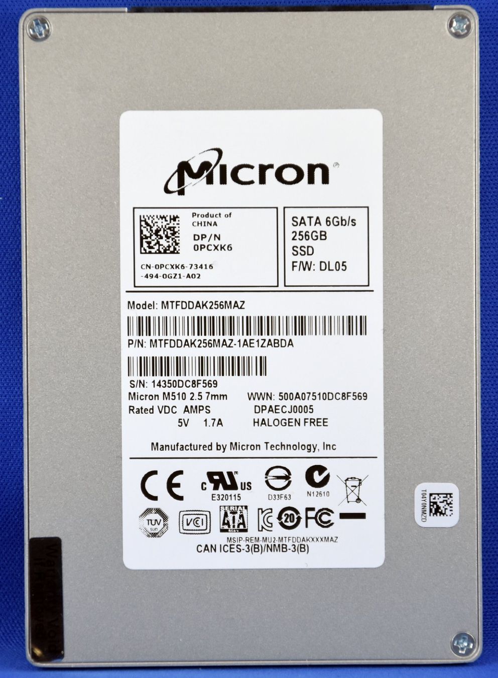 Dischi rigidi: MICRON SSD 256GB – Usato da Künten venduto da Arktisde